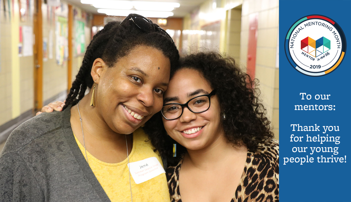 SummerSearch's tweet photo. Thank you to our mentors for helping our young people thrive! Here's Jene, program director &amp; mentor trainer at @SummerSearchNYC, w/ NYC student Yanelly. #MentoringMonth #MentorIRL #IAmAMentorDay https://t.co/2WE6gdxWWM