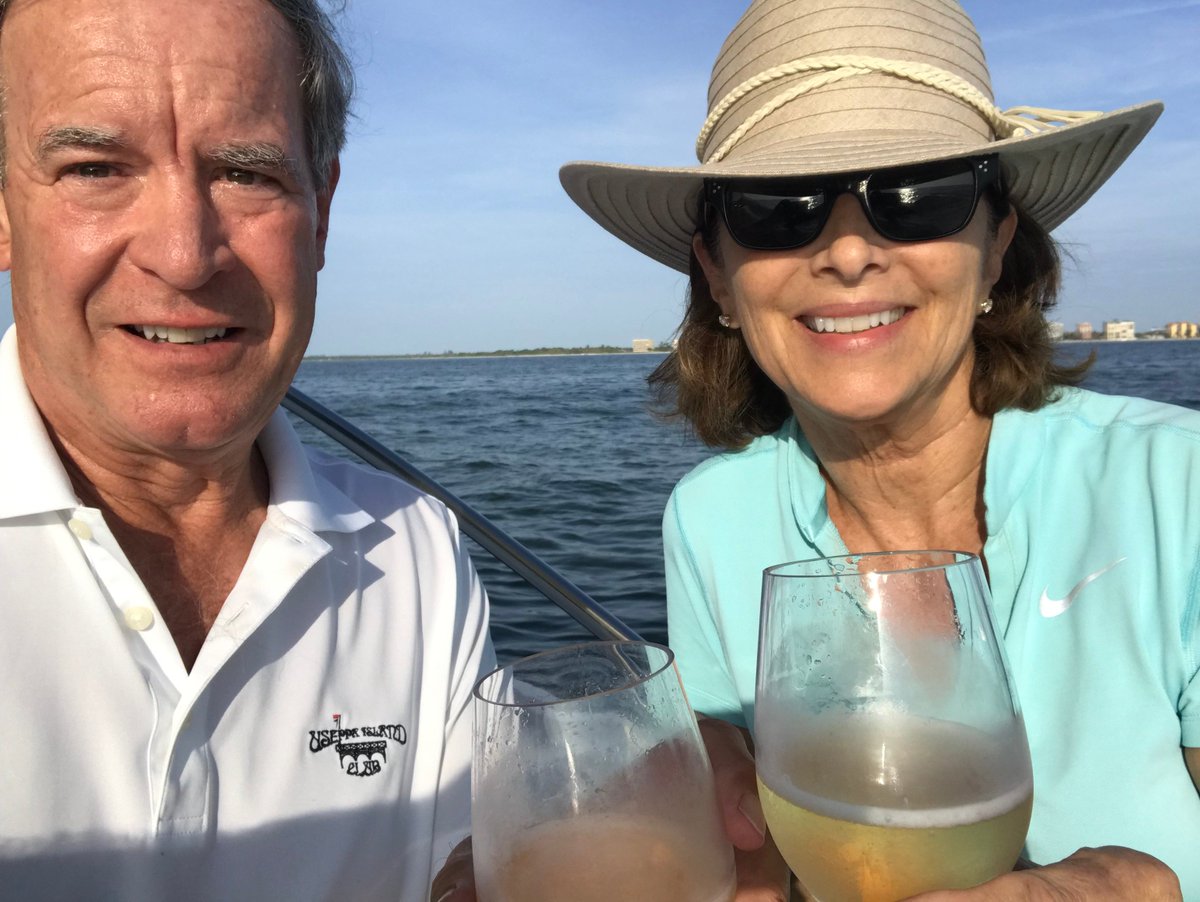 greatloop's tweet photo. Congrats Bill & Jenny Chope on crossing your wake aboard "Sea-Jay!" "We had it all, sun, rain, floods, below normal temps, above normal temps. Met great people while looping, learned a lot of history along the way and enjoyed many great meals.” #goldloopers #greatloop #aglca https://t.co/cPbxX1736F