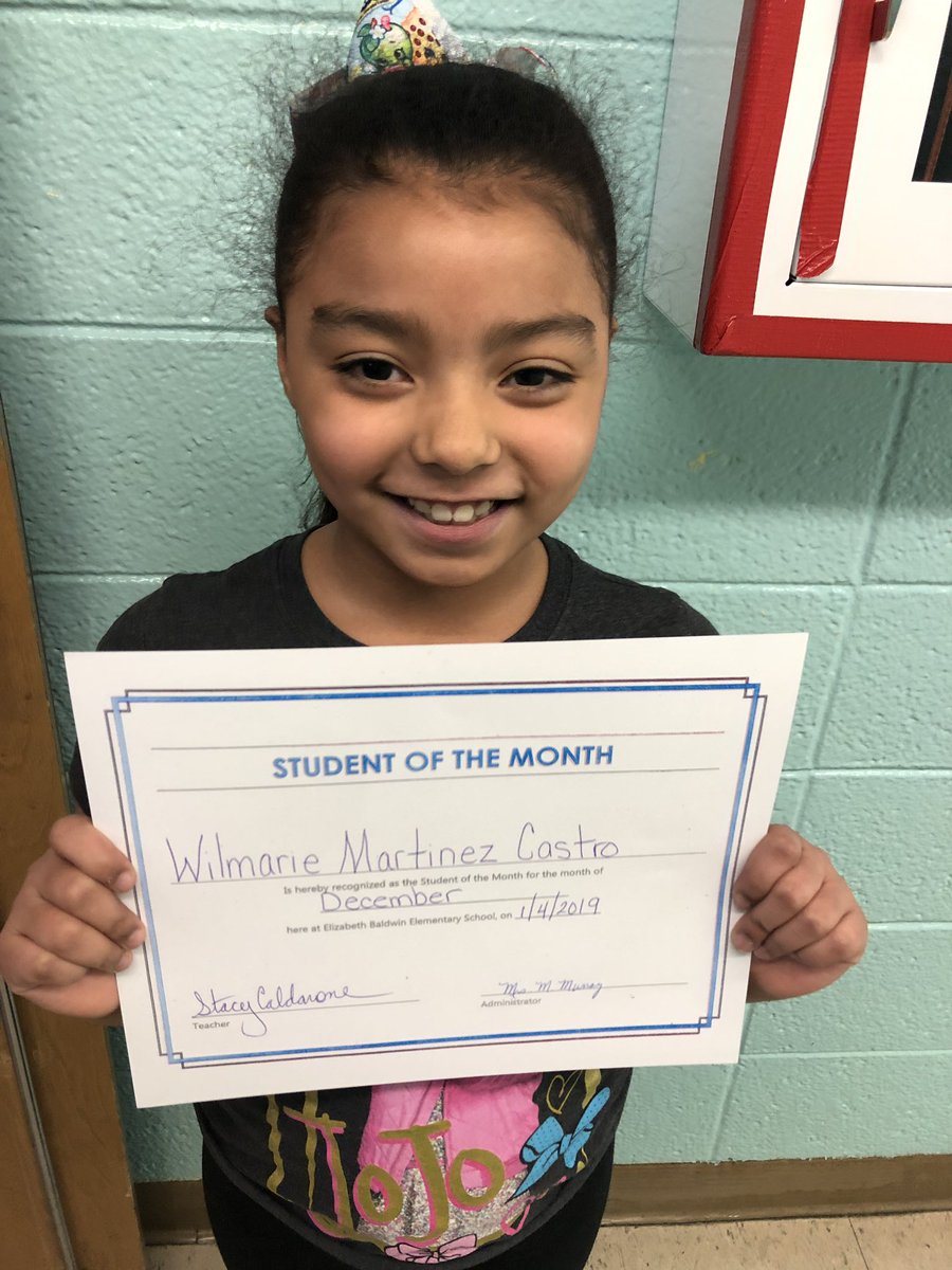 December’s winners for math whiz and student of the month 💜