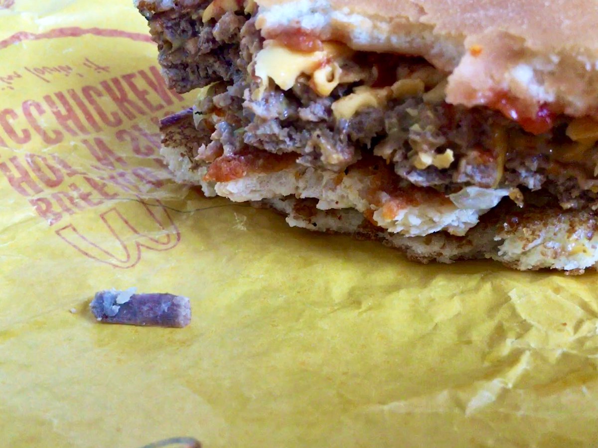 jTron3030's tweet photo. I do my best to not have a habit of eating fast "food"...

Hopefully the pain from chomping down on a friggin' BONE will go away.

#bone #McMeat #McSick #donsboneyburgers #foodporn #localfood #shootforgreatness #corporateaccountability https://t.co/2SBLv7lvuz