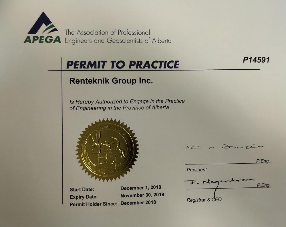 Renteknik's tweet photo. @Renteknik has expanded our services to #Alberta .  We're now registered with the Association of Professional Engineers and Geoscientists of Alberta.  Keep us in mind for your next project in Alberta! #energyefficiency #EnergyStorage #energytransition #energy #energydonebetter https://t.co/demlg56Dvm