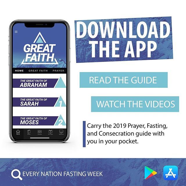 Spread the word! If you’re participating in #enfast2019, you can download the devotional guide and follow along on your smartphone. Excited to join my global #EveryNation for #greatfaith2019! #letsgo bit.ly/2BYSXRf