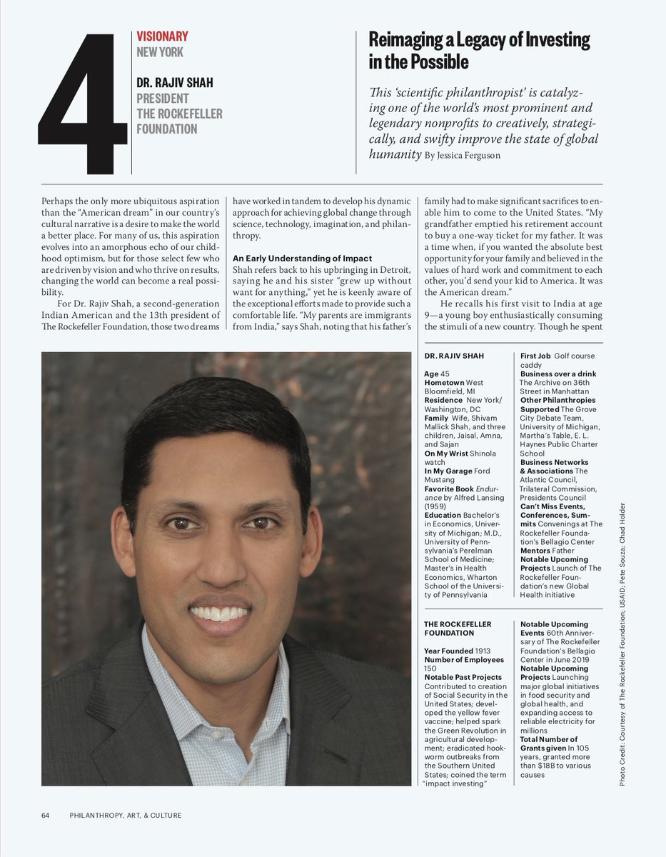 CSQMag's tweet photo. Our Philanthropy, Art, & Culture issue also features Visionaries Nancy Aossey of @IMC_Worldwide, Lawrence B. Benenson of @PatrioticMills, @angellanazarian of @VisionaryWomen_, & @rajshah of @RockefellerFdn. Read their fascinating stories. https://t.co/M4nPRWZZOE #CSQVisionaries https://t.co/Ls6CmxeIuD
