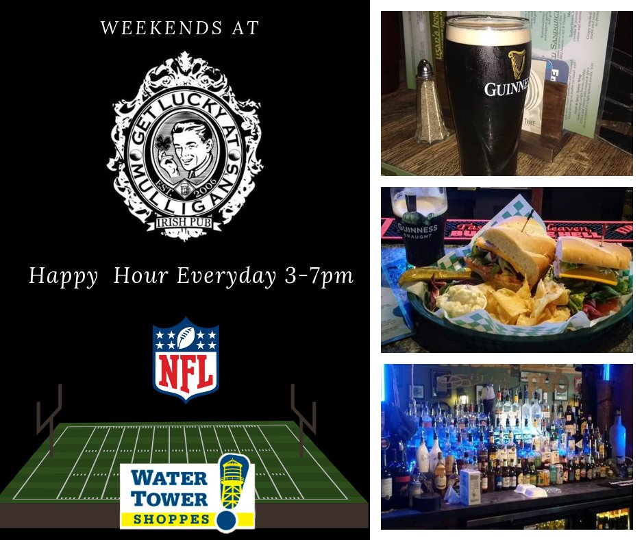 watertowershop's tweet photo. It's 5 o'clock somewhere!
Enjoy your weekend at @MullysIrishPub, with $3 weekend beer specials and NFL Sunday!

#mulligans #Mullys #mulliganspub #watertowershoppes #celebration #kissimmee #osceola #IrishPub #pub #bar #drinks #beer #happyhour #nflsunday #appetizers #football #keg https://t.co/OkU00QMjG0