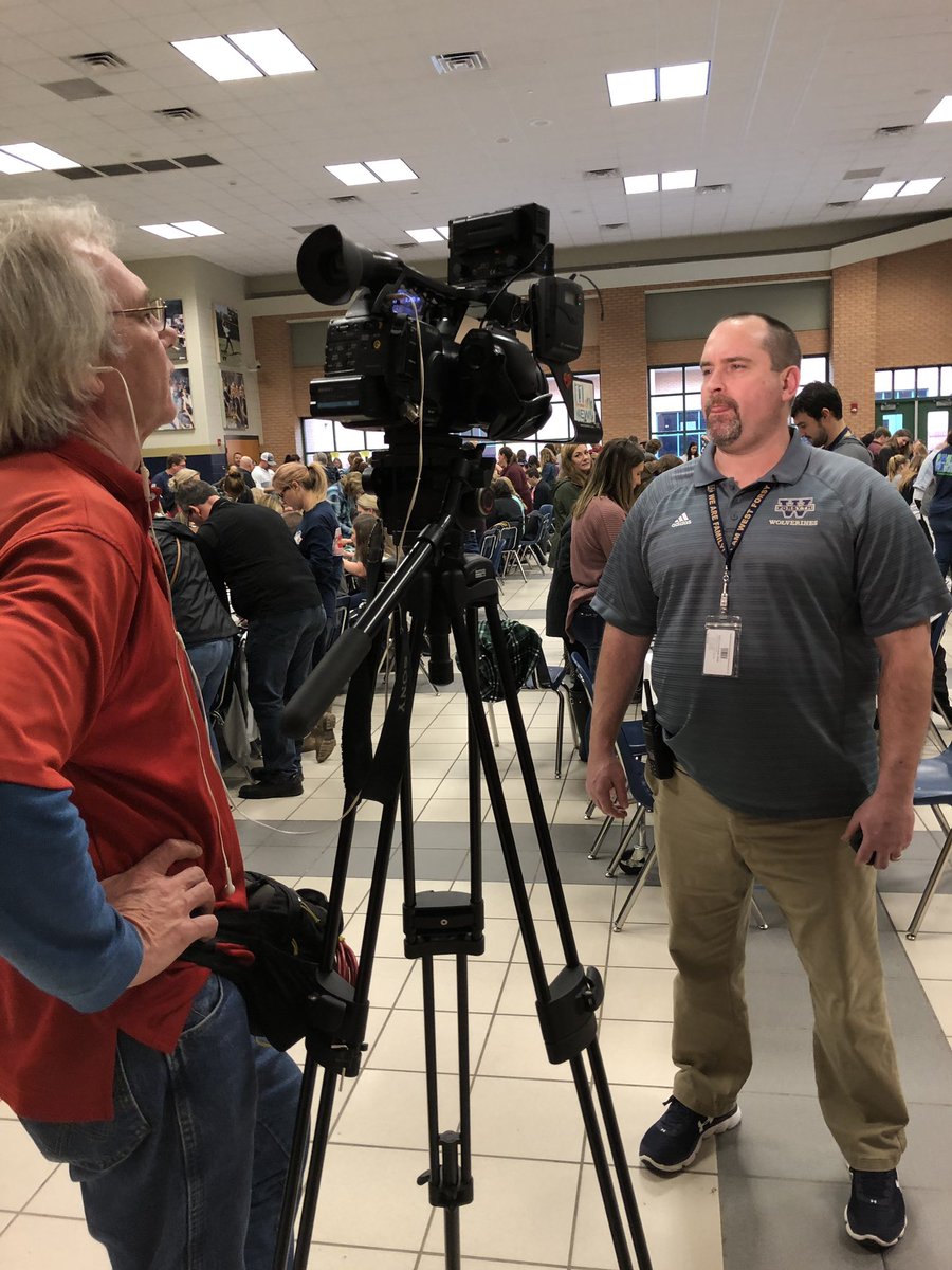 West Forsyth HS Principal, Karl Mercer @mercer_karl, being interviewed about #westserves365 #westcommunityschools #LeadInspireInnovateServe