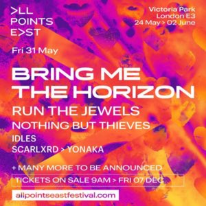 ICYMI: Bring Me The Horizon “accidentally” confirmed Architects would be joining them on their #AllPointsEast headline date! What an amazing addition to an already great lineup, who’s excited? #bmth #amo