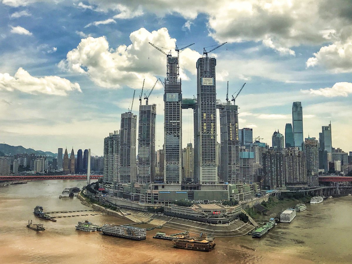 I just found out the mega project to develop Chongqing’s Chaotianmen Port Chongqing Raffles City is more then 80% complete!  I thought it was a crazy project never gonna take off back in 2012. Check out Amazing Chongqing photographer Zhu Wenqiao on Instagram ( @wenqiao.z).