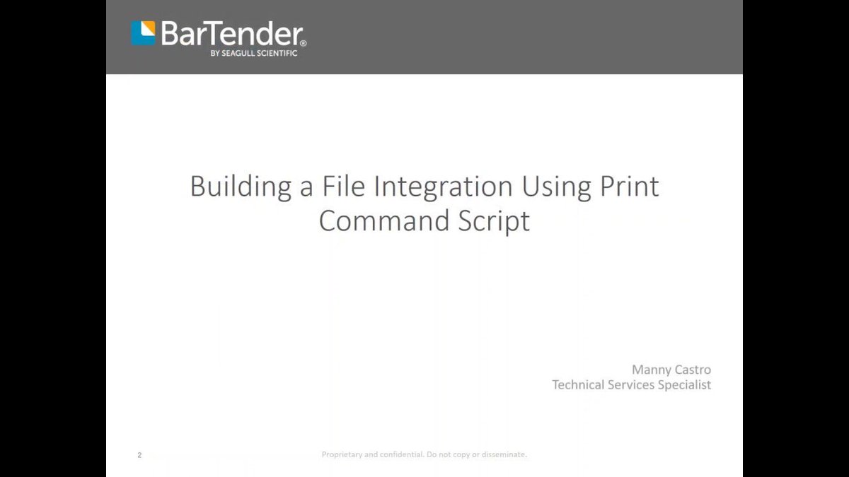 SeagullSci's tweet image. Discover how to build and deploy a file integration using Print Command Script in BarTender's Integration Platform. #barcodesoftware #fileintegration #printcommandscript    
ow.ly/oP8I50k2DlM