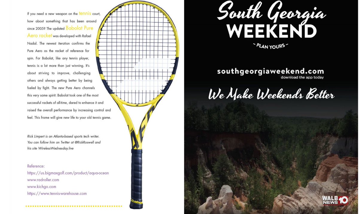 RickRoswell's tweet photo. Always great to be a part of one of the most beautiful magazines.. #SouthwestGeorgiaLiving and my look at the fitness and sports gear you def. need for #2019 @BigMaxGolf @thekichgo #RadRoller @babolat https://t.co/saFGw4MFDH