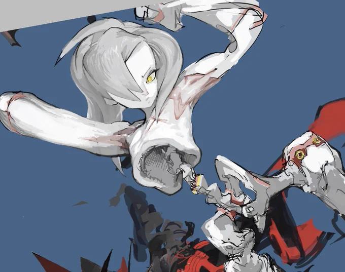 没ネタだけど顔周りだけは好みに描けたと思ってたやつなのでサルベージ 