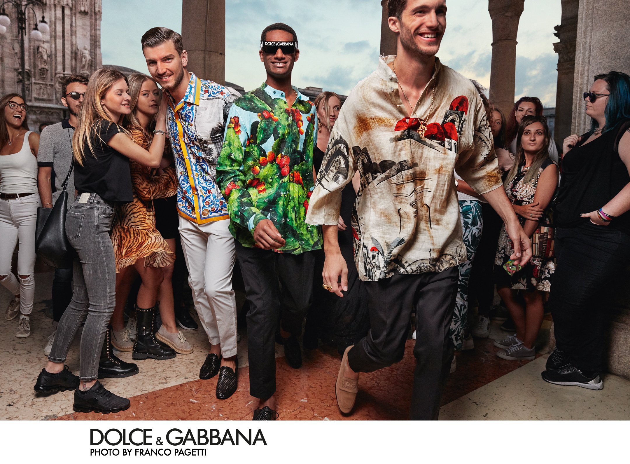 Dolce Gabbana on X Franco Pagetti s vision for the Dolce Gabbana Spring Summer 2019 Men s Advertising Campaign featuring eye catching printed shirts. Discover the points of view of the other five phot...