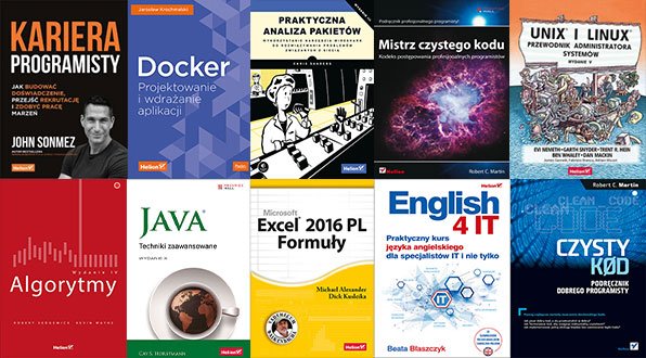 12 książek informatycznych z noworocznej promocji Ebookpoint: Linux, Kariera programisty, Czysty kod, Java, Python, Excel, Wirshark, C++ dlvr.it/Qvyvz5