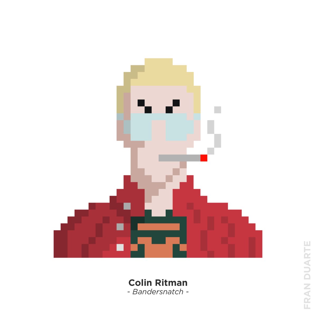 _FranDuarte_'s tweet photo. See you around.
#bandersnatch #blackmirror #colinritman #pixelart #design #diseño #graphicdesign #netflix https://t.co/dMrZZ8ZgmT