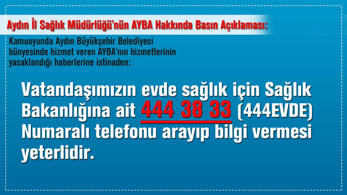 akpartiaydinn's tweet photo. Aydın İl Sağlık Müdürlüğü tarafından ruhsatsız olarak faaliyet gösteren AYBA ile ilgili olarak yapılan açıklama. https://t.co/tORdvjaZ8T