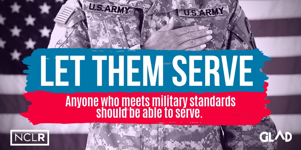 LET THEM SERVE, Anyone who meets military standards should be able to serve.