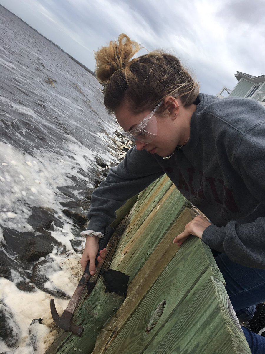 kwillyss4's tweet photo. Tc Choir funds raised to donate for hurricane Michael victims was used to buys materials for 3 different families.  Coach and Mrs. Williams and family helping rebuild a seawall.  12/31 https://t.co/EsLjxu1rIw