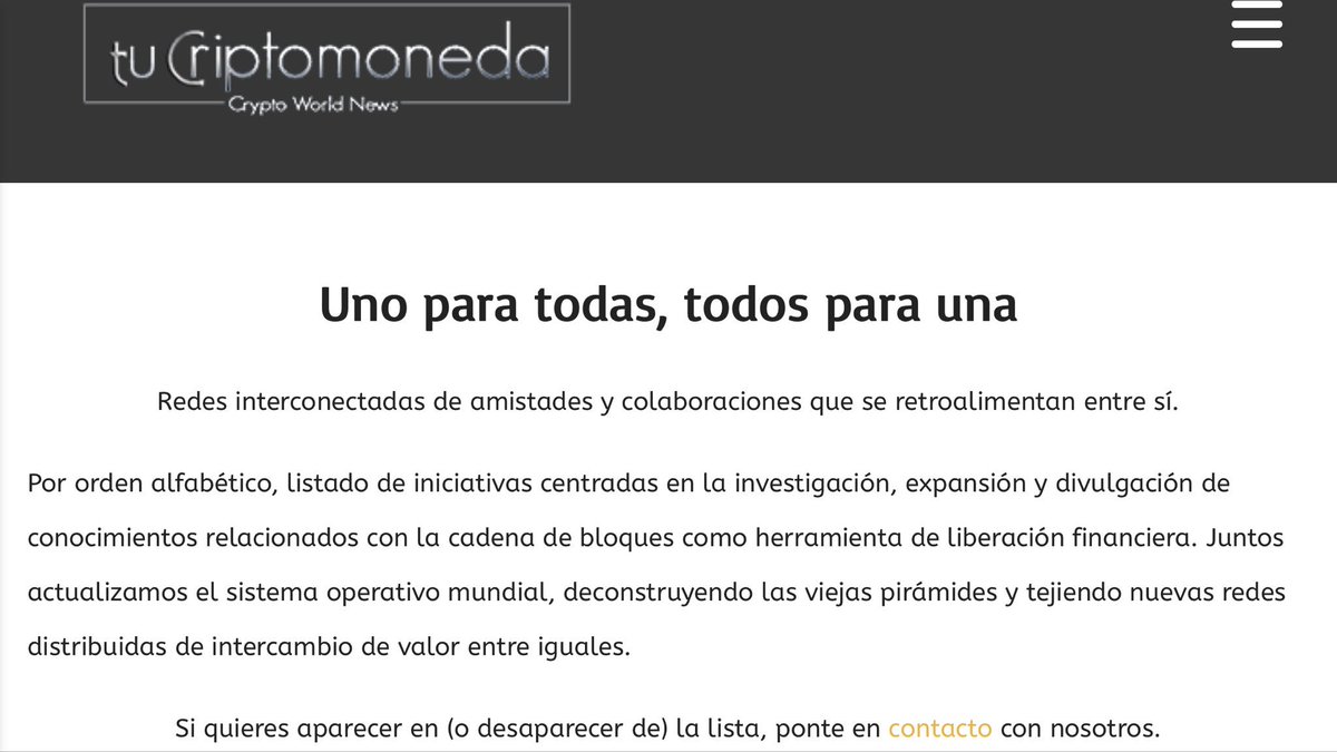 BlogueroDigital's tweet image. #BlogPaperNews &amp;amp; #Redes_interconectadas de colaboraciones que se retroalimentan entre sí 💙 Iniciativas centradas en la investigación, expansión y divulgación de conocimientos relacionados con la cadena de bloques como herramienta de liberación financiera.
tucriptomoneda.com/red/