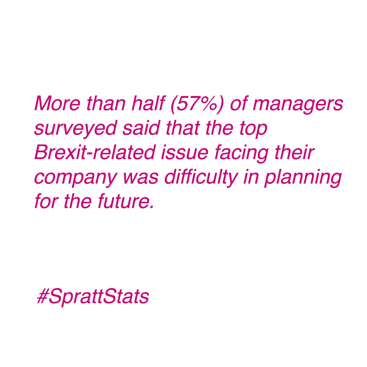 LizSpratt's tweet photo. Calling all managers! We have lots of fascinating stats to tell you about from our new @cmi_managers #ManagersVoice survey. So every Friday we will bring you our favourite #ManagementStatofTheWeeK starting with a #BetterManagers #Brexit stat https://t.co/pmTrLEKy3O