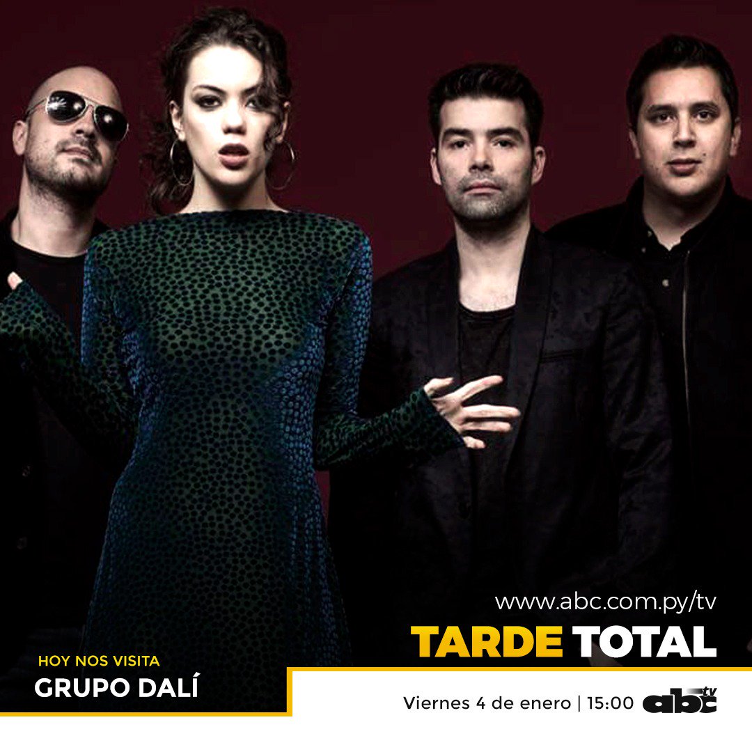 ¡Prendete hoy a #TardeTotal!

🤩Nos acompañan los chicos de <a href="/dalimusicapy/">dalí</a>.

🎶Presentarán un nuevo tema y contarán sus proyectos.

📺Personal TV (50), Claro tv+ (10), Copaco IPTV (10), Tigo Star (19 y 729 HD)

📲APP: Android (goo.gl/KY7BHZ),iOS (goo.gl/kYkqG8)