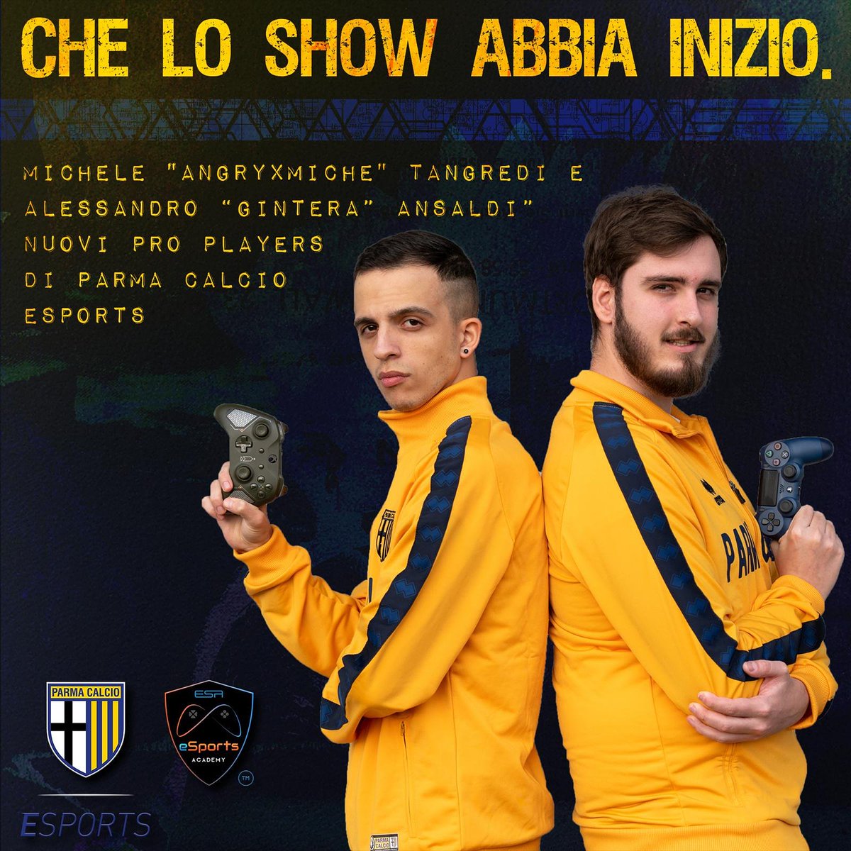 Con l'inizio del nuovo anno posso annunciarvi che sono un nuovo player del @1913parmacalcio rappresentandoli da subito per la @FIFAeWorldCup (con @Miche_Tangredi) e per il resto della stagione. @esa_2017