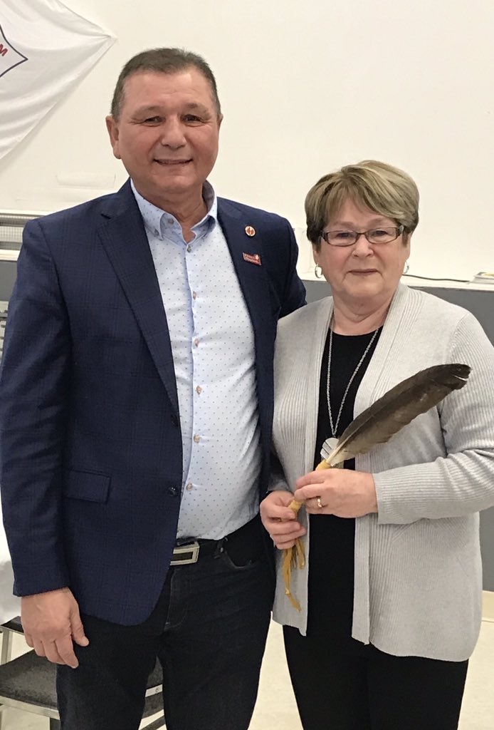 Celebrating Faye MacLean’s accomplishments during her 13 years with Abegweit and <a href="/mikmaqPEI/">Mi'kmaq Confederacy of PEI</a> and wish her well on her new adventure! Thank you to <a href="/BrianFrancisPEI/">Senator Brian Francis</a> for presenting Faye with an eagle feather, Abegweit Council and community for celebrating this momentous occasion.