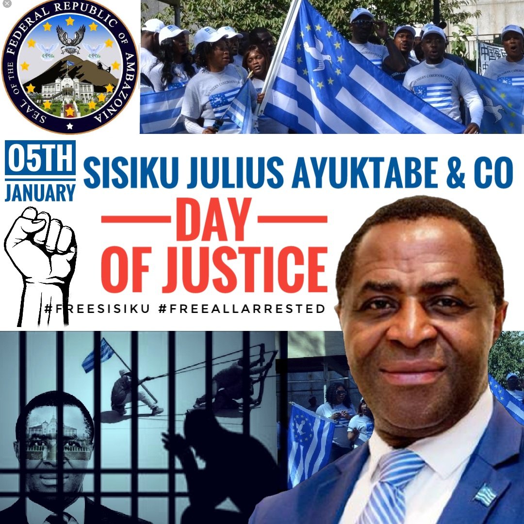 samaraysama's tweet photo. Until the #Ambazonian leaders are released, there is no solution in sight for the conflict with #Cameroon. @newafricanwoman @hiseanice @dionnesearcey @OnOurRadar @danielsilas @Zoe_Flood @michaelluo @WSJ @NewYorker  @WashingtonPost @Guardian  @reuters @cnni #Justice4Nera10 https://t.co/VeXqwJUnjf