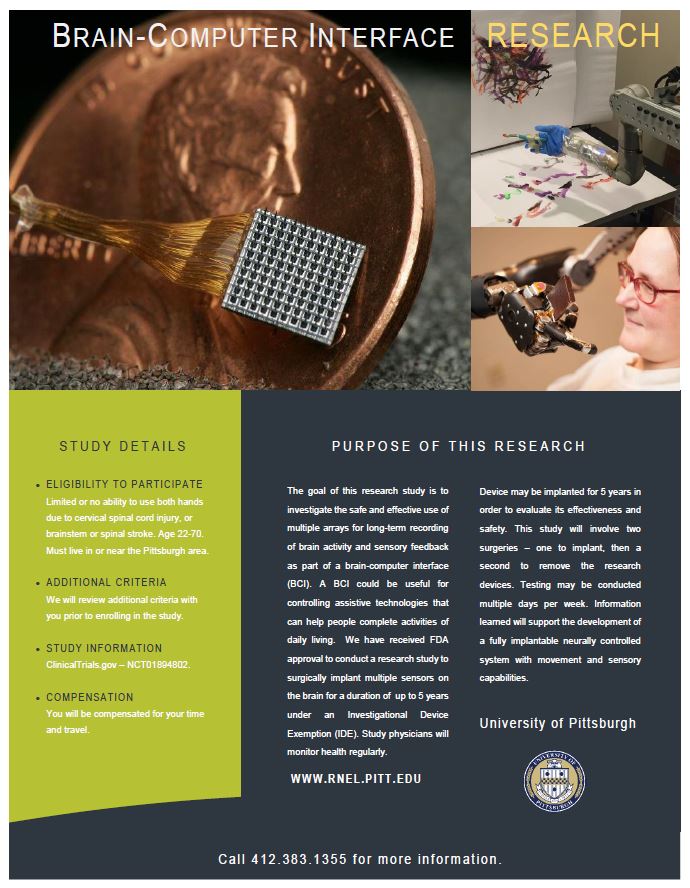 PghRehabScience's tweet photo. Research in Pittsburgh for individuals with SCI and minimal use of hands. DM me for details. https://t.co/hHvZPINw4T