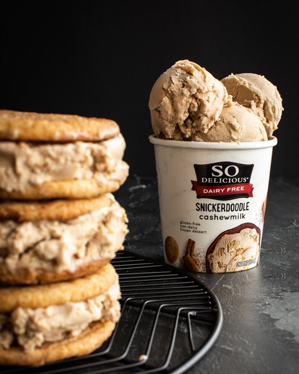 So_Delicious's tweet photo. Some people say you can have too much snickerdoodle. We are not those people. We're really loving these snickerdoodle frozen sandwiches with snickerdoodle filling! https://t.co/fGcVjhiD2p