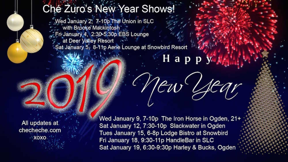 chezuro's tweet photo. Delayed Happy New Year Greetings and gigs for the new year!
#StayPositive #DoYourDueDiligence #StopWastingTimeOnPettyPolitics 
No resolutions, just reminders for 2019!
XOXO https://t.co/buZkgkbDxg