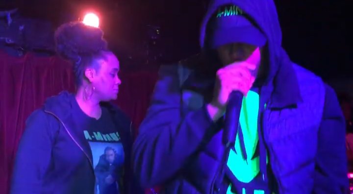 Minusthealien's tweet photo. A-MINUS, LA TOYA & DJ DRAMATIZE AKA MID-FLIGHT ✈🚀 @ THE GROG SHOP IN CLEVELAND, OHIO (CHIP THA RIPPER & QUENTIN MILLER SHOW)...R U AN 👽? DARE 2 🐝 DIFFERENT!!! @DISTANTLIFE @DISTANTLIFE330 #aminus #aliennation #kingchip #chiptheripper #quentinmiller #atarijones #bravo #caa https://t.co/f4XaWnurDR