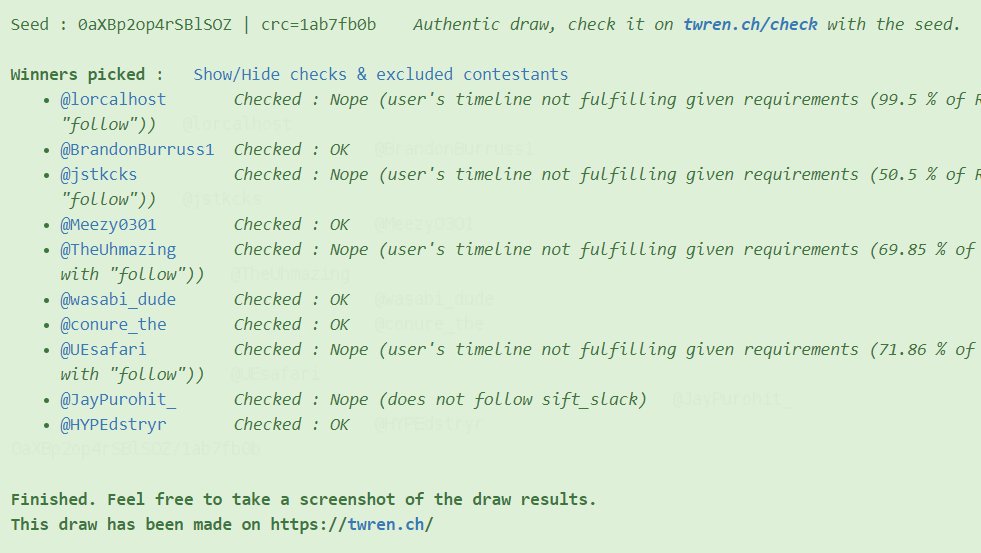 sift_slack's tweet photo. Thank you to all entrants! I will be contacting the winners shortly.

* SLOTS WILL BE GOING UP LATER TODAY - $35 A MONTH - SHOPIFY, SSENSE, SOLEBOX, FINISHLINE, SHIEKH, GOODHOOD AND MANY MORE!* https://t.co/4im8Xz17wT