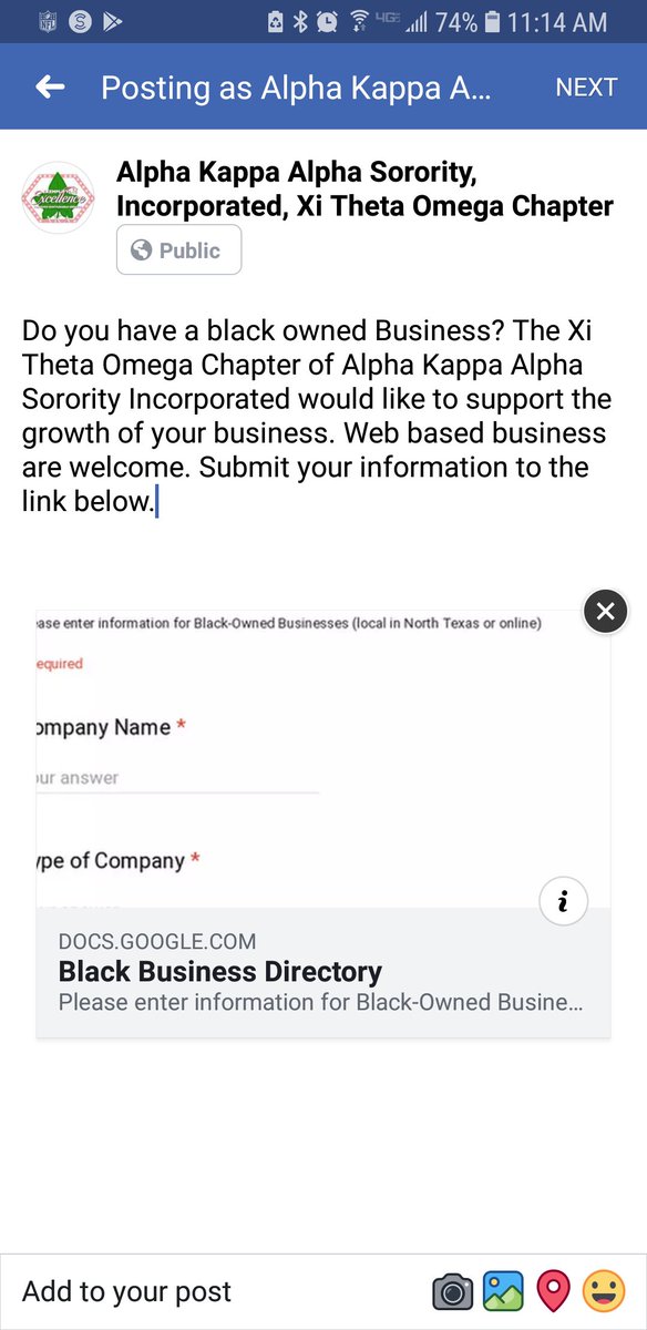 AKA_XTO1982's tweet photo. Do you have a Black Owned Business? The Xi Theta Omega Chapter of Alpha Kappa Alpha Sorority Incorporated would like to support the growth of your business. Web based business are welcome. Please submit your information to the link below. 

https://t.co/kWB7FZgtpH https://t.co/xSs3TGl881