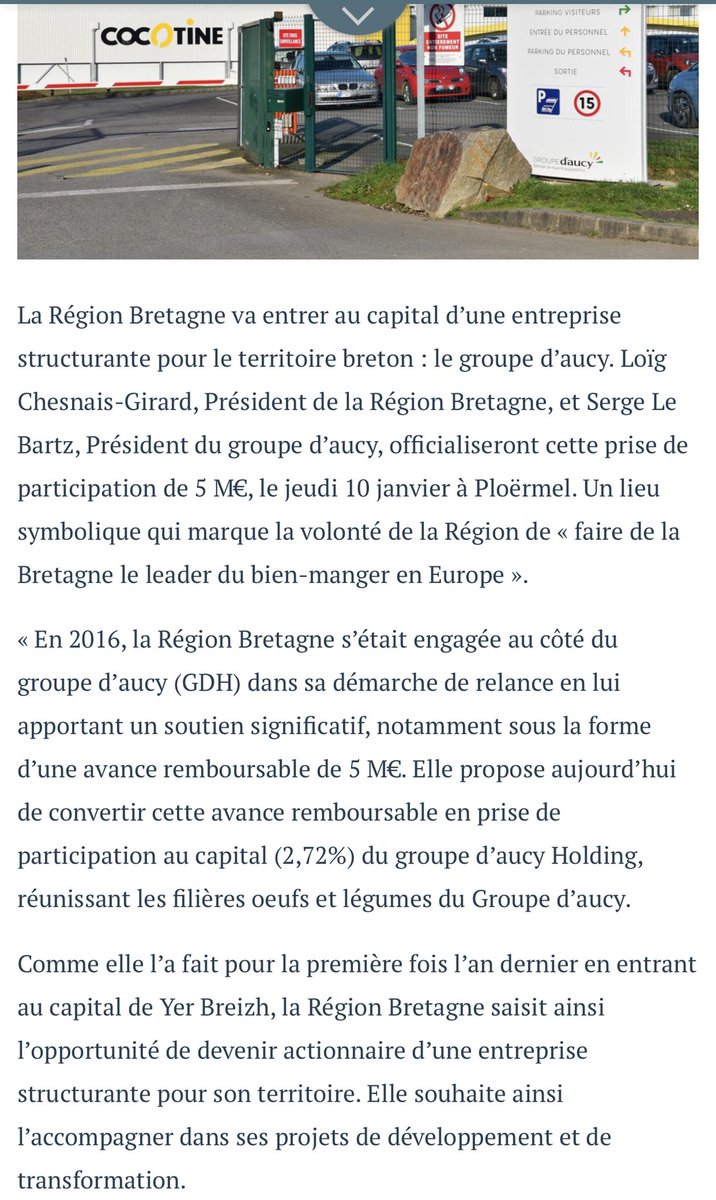 La région Bretagne au capital de la CECAB groupe D' Aucy c à vous choque pas trop ?
Voilà a quoi servent nos impôts ?