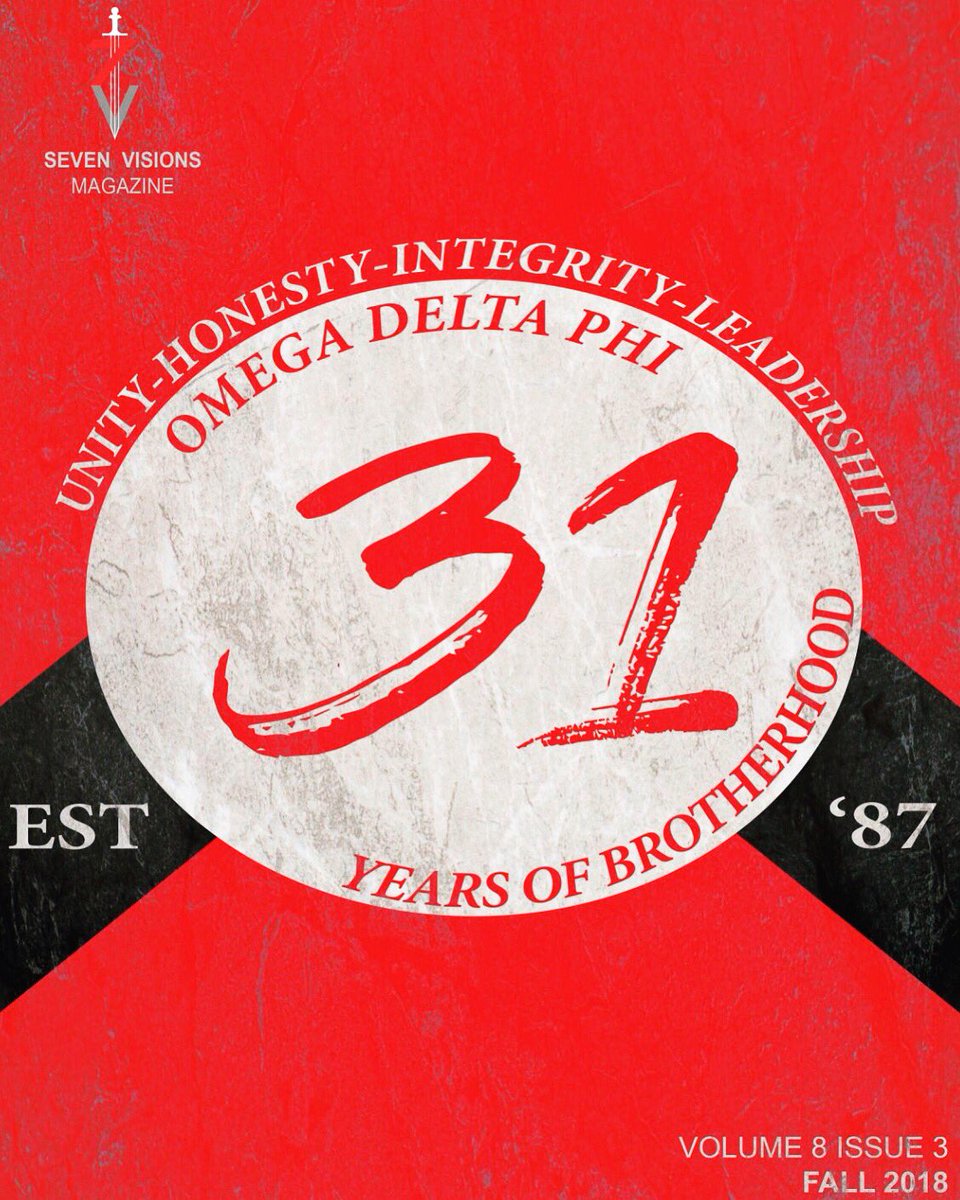 ODPhi's tweet photo. Our 7 Visions Magazine: Volume 8 Issue 3 for Fall 2018 is out now! Check it out at: https://t.co/dUUBqTUuNs ⚔️🛡 #ODPhi #7Visions #OmegaDeltaPhi https://t.co/IkQkMUKiyu