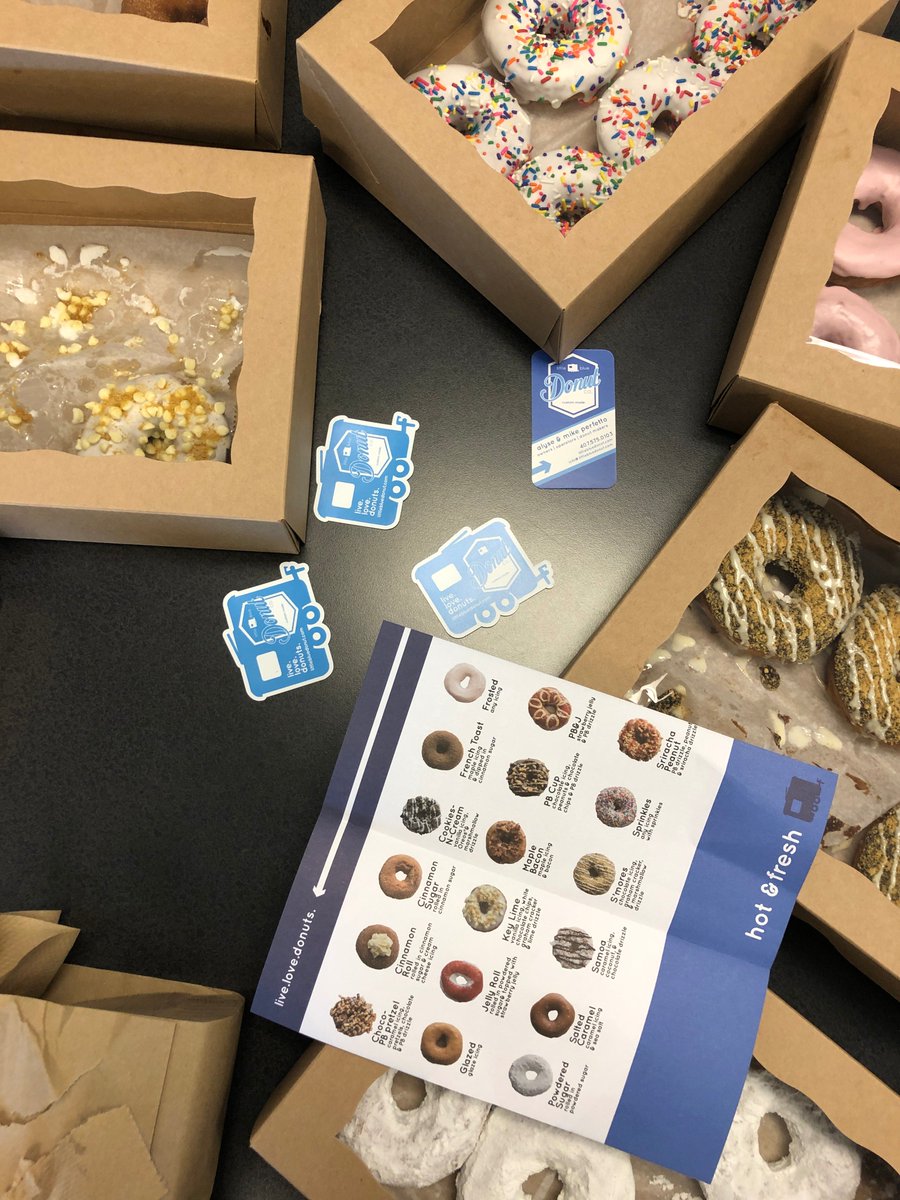 hytecrepair's tweet photo. Thank you @RicohTweets for making our tummies smile this morning with our surprise treats from @littlebluedonut! Our team is all smiles and ready to take on the day thanks to these amazing donuts! #TGIF https://t.co/3aKodhW2YS