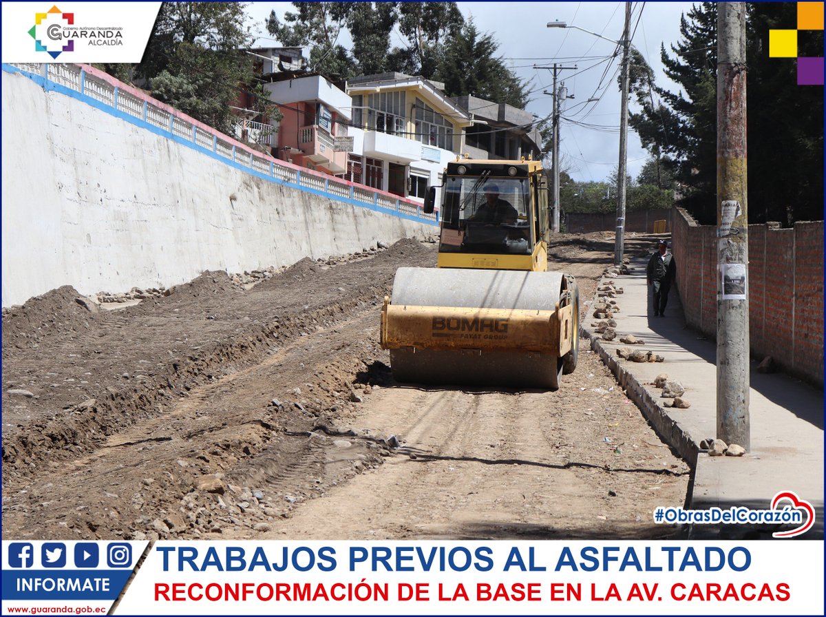 GADGuaranda's tweet photo. Continuamos con los trabajos previos al asfaltado, realizamos la reconformación de la base en la Av. Caracas.
Pedimos disculpas respectivas a la culta ciudadanía guarandeña por las molestias causadas.
#ObrasDelCorazón ❤️🇳🇱 https://t.co/jgfLGMS7EO