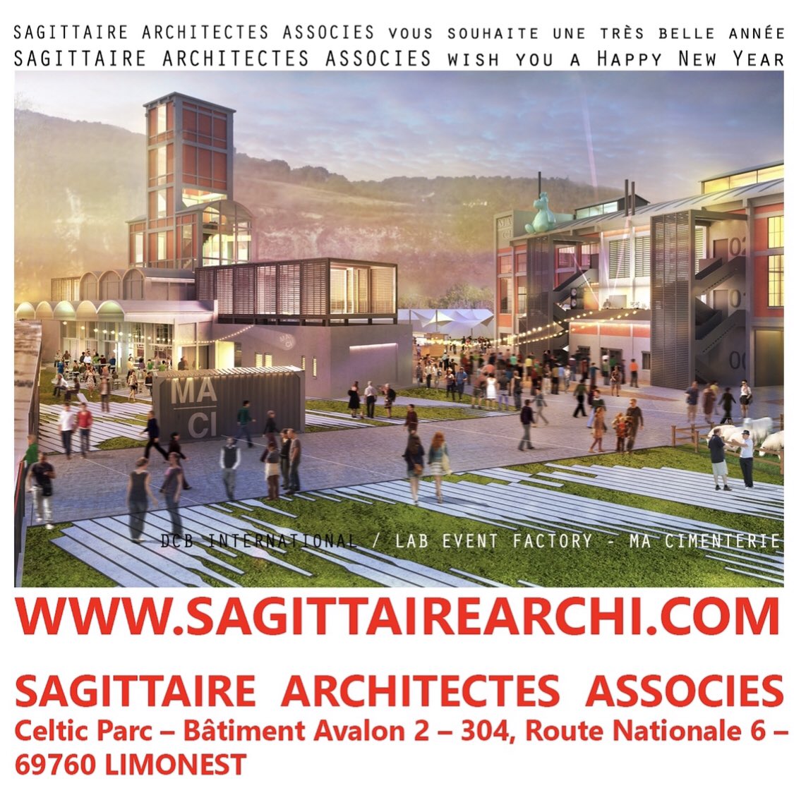 Toute l’équipe de Sagittaire Architectes Associes - SAA vous présente ses meilleurs vœux pour cette nouvelle année 2019.