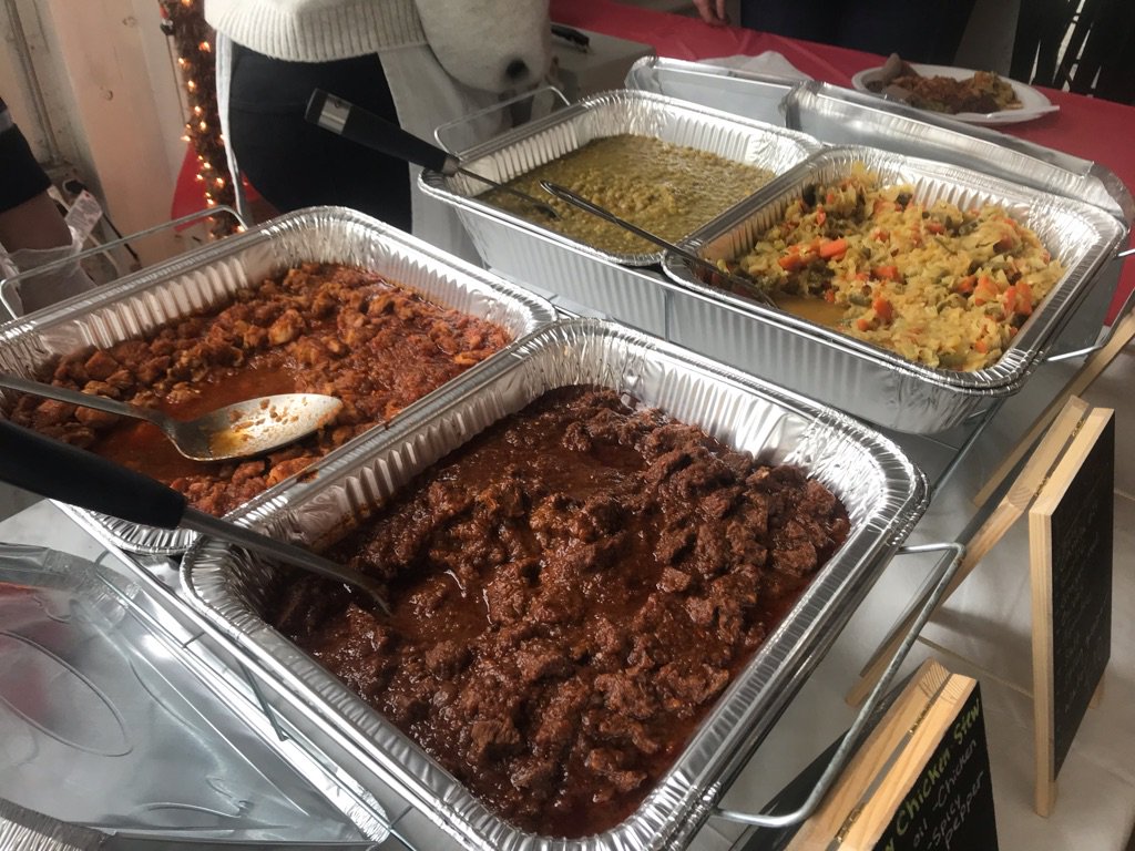 Smells amazing, tastes even better! Niyat Catering at the brewery today with incredible  Ethiopian food.