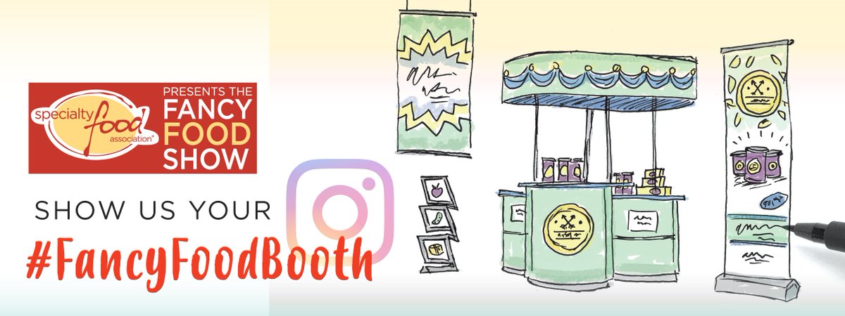 Specialty_Food's tweet photo. Give it your best shot! Be sure to show us how you decorate your #FancyFoodBooth at the Winter #FancyFoodShow, and you can win BIG! Get the scoop: https://t.co/qb2jnMt5QY https://t.co/PqRyyYxzNS