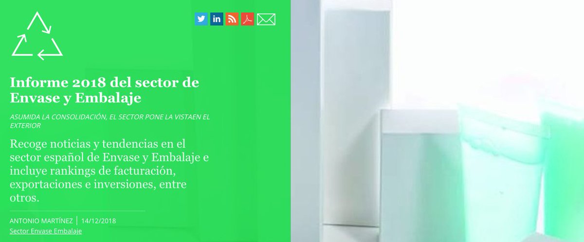 Hispackbcn's tweet photo. En mayúsculas: Informe 2018 del sector de #Envase y #Embalaje, por @Alimarket. https://t.co/Eu8wkIsJKS https://t.co/QL4OytGd2Z