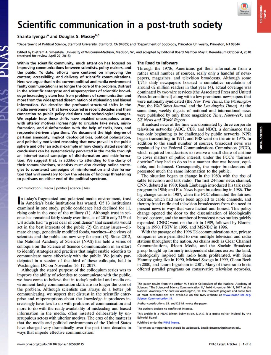 Scary: Scientific communication in a post-truth society
pnas.org/content/pnas/e…
<a href="/uni_lu/">uni.lu</a> 
<a href="/LCSB/">LCSB</a> 
#Luxembourg