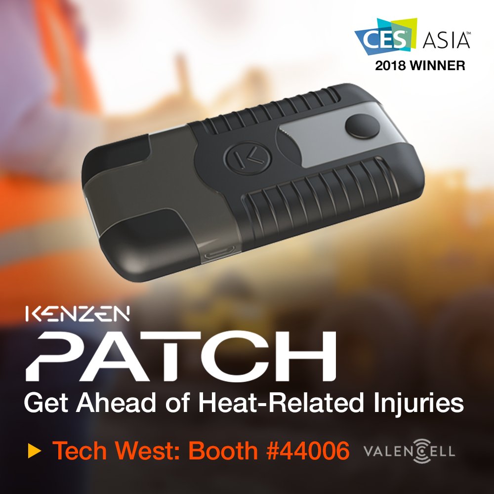 kenzeninc's tweet photo. #KenzenPatch will be featured alongside other incredible wearable tech at #CES2019 next week. Swing by to have a look at the #Valencell booth » Tech West #44006 (Sands Expo). https://t.co/TwxTNG2sZV