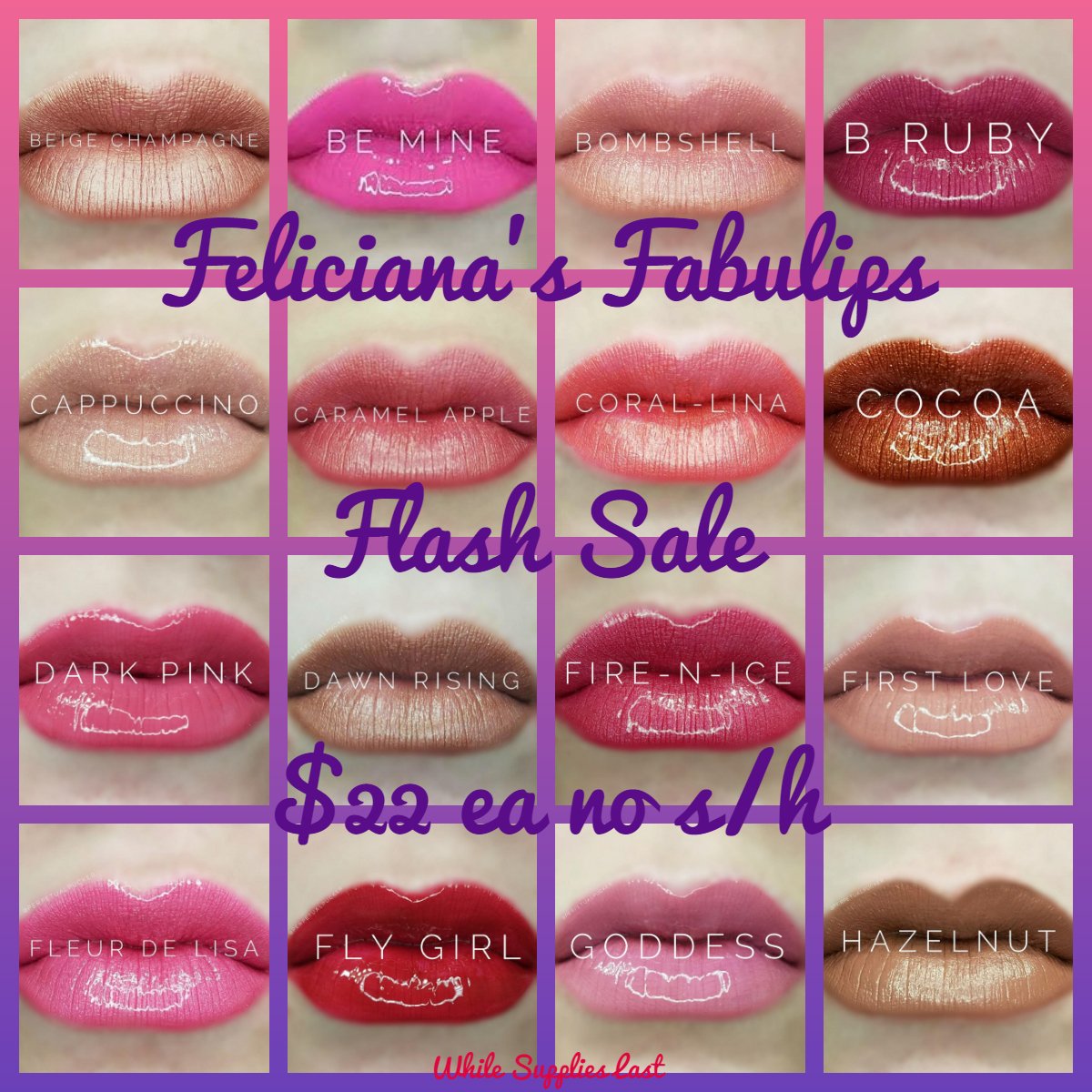 Felicianasfab's tweet photo. All these beautiful colors are on sale... $22 ea with no s/h.  Msg with your order.  @felicianas_fabulips. #felicianasfabulips #lipsense https://t.co/Z86f7uqGwO