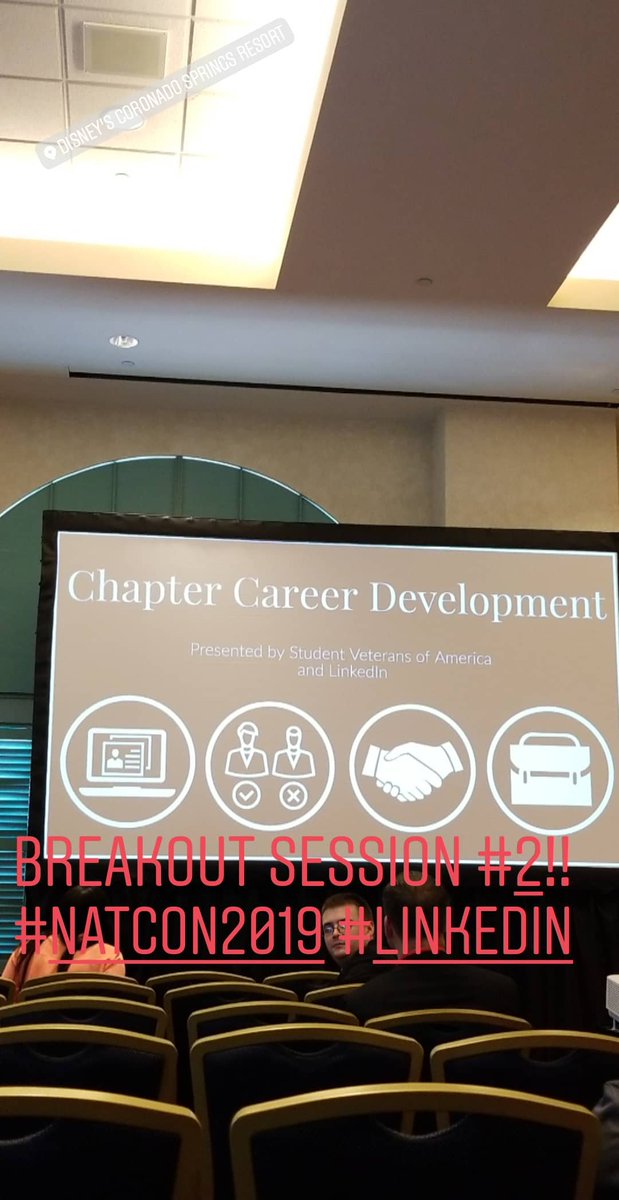 TrevySM's tweet photo. Excited about this session! @studentvets @LinkedIn #NatCon2019 https://t.co/QEzOJ0qkIA
