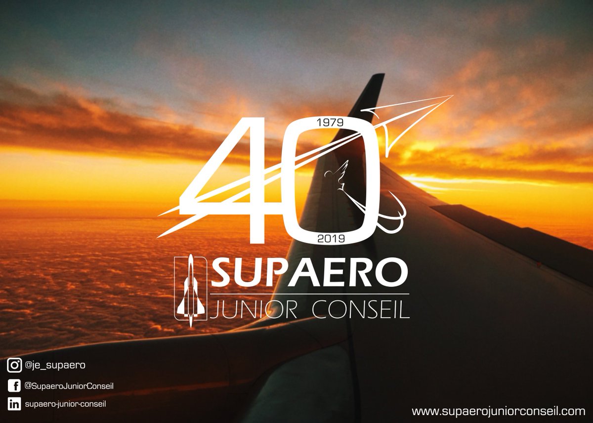 Pour cette année 2019, toute l'équipe SUPAERO Junior Conseil vous souhaite de vibrer pour des projets enthousiasmants et de les voir couronnés de succès ! 👩‍🎓👩‍🚀💪
Cette année marque nos 40 ans : nous vous préparons de belles surprises! 😀 🎂