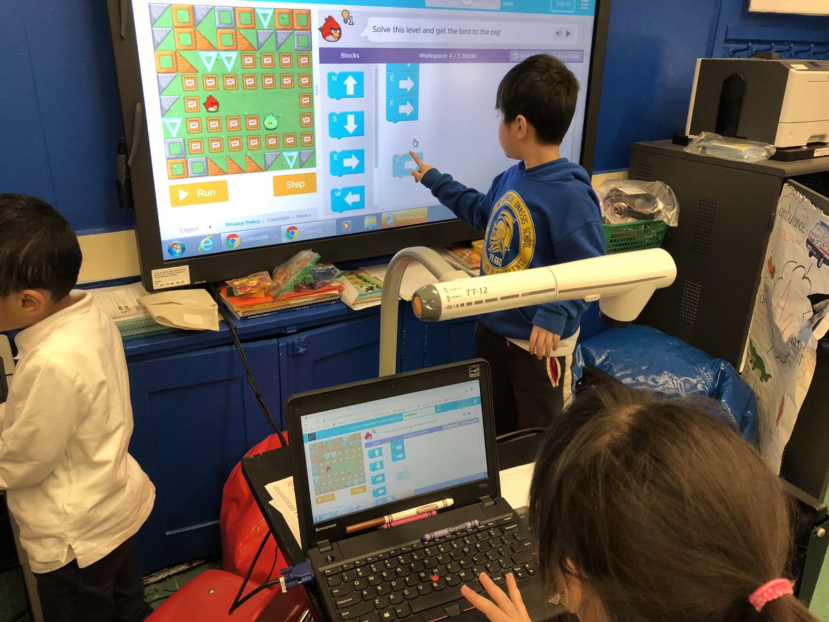 TechTeamPS66's tweet photo. Coding helps kids visualize abstract concepts, lets them apply math to real-world situations, and makes it fun and creative! @PS66JKO @CSforAllTchrs @cs4allcps @CS4AllKids @CSforALL @codeorg @tynker @scratch @NYCSchools #kidswhocode #code #stem #cs4all https://t.co/8t0RmmxHsS
