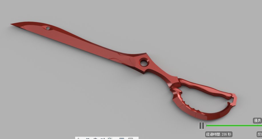 かつーみ 片太刀バサミのモデリングできた これはなかなか上出来なんじゃない 4枚目にスカルプト画面の画像おいておくのでスカルプトモデリング始めたばかりって人の参考になれば Fusion360 キルラキル 片太刀バサミ T Co