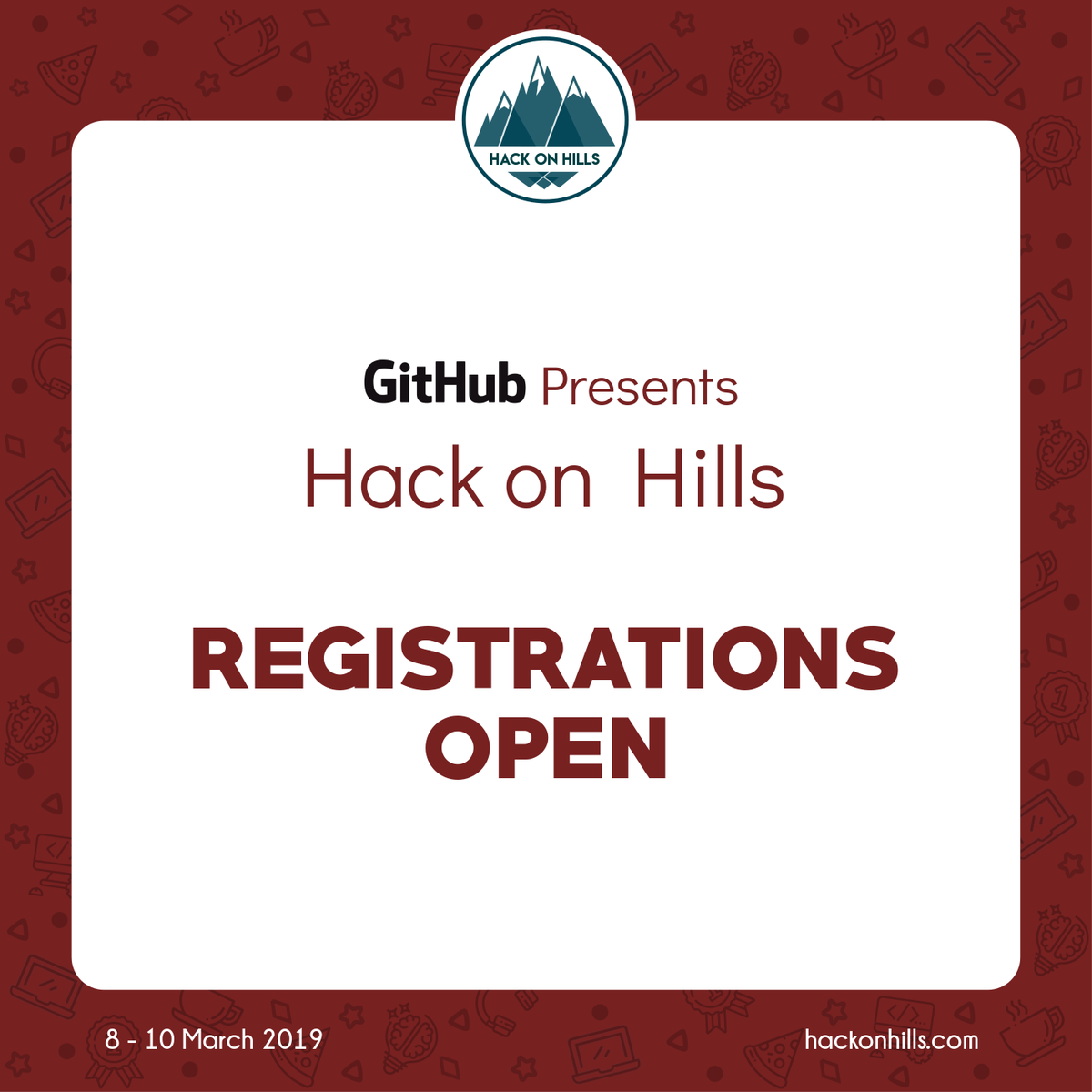 hackonhills's tweet photo. Official Website for GitHub presents Hack On Hills 4.0 is now live. 🎉

Registrations are open for the participation. Register as soon as possible.

Website link: https://t.co/CpW45egu6a

#hackonhills #hackathon #registrations #devfolio #opensource #nith #github #studentlife https://t.co/Vur7DGz7yO