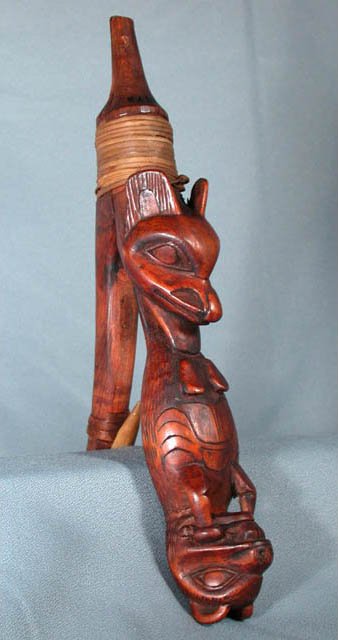 carved halibut hook object