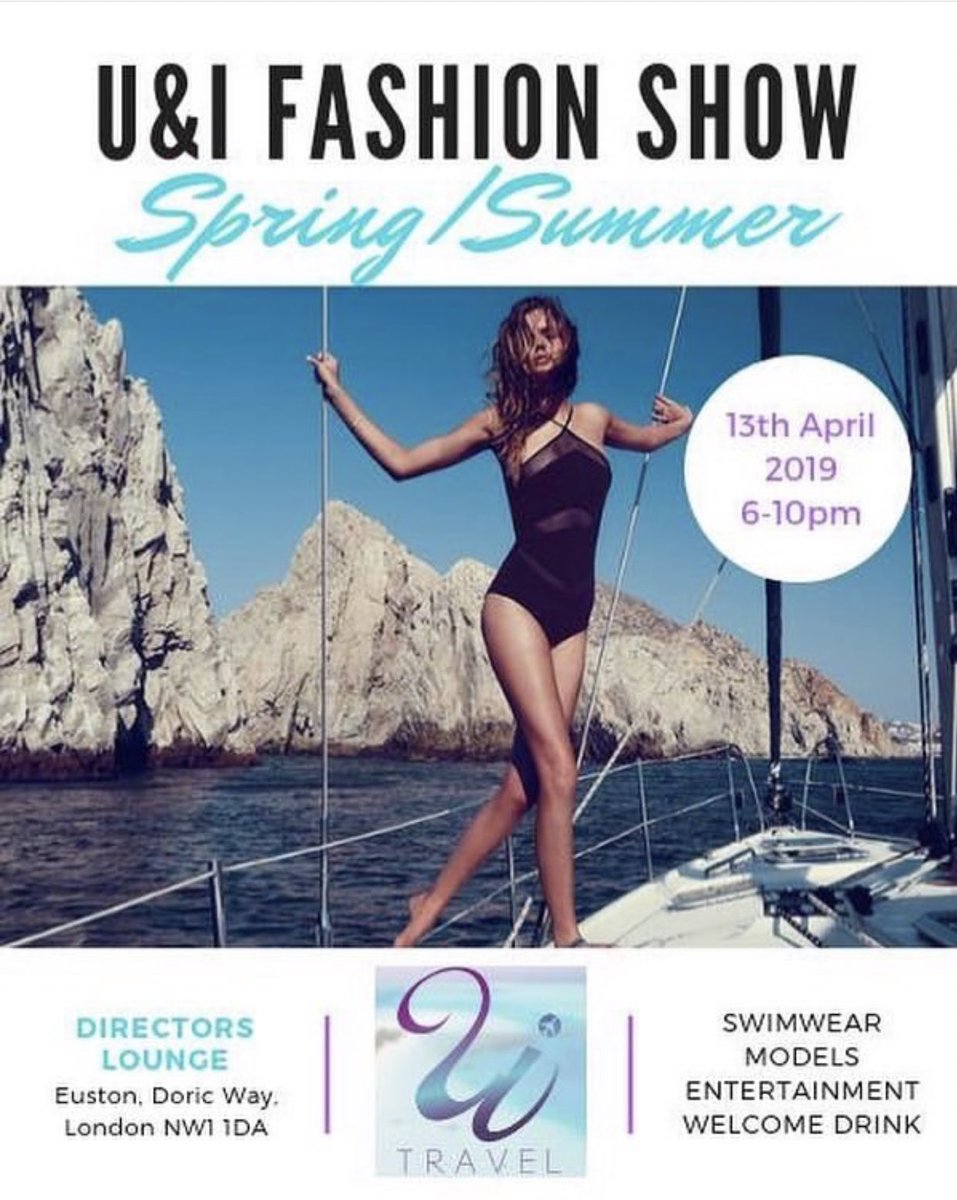 SqaudTrend's tweet photo. RT @natalienaaman: Absolutely buzzing for our first @UITravel #FashionShow!! Taking place at @EustonDirectors on Sat 13th April. Swimwear, models, food, cocktails, and the incredible @DJLexbeatz on the decks from start to finish. Tickets will be on sale … https://t.co/1zfm9NN8nO
